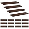 vidaXL Marches d'escalier 16 pi&egrave;ces 90 x 30 x 2 cm Marron fonc&eacute;