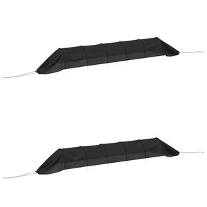 vidaXL Tunnels en filet 2 pcs noir acier et poly&eacute;thyl&egrave;ne