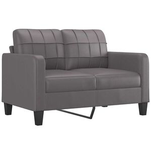 vidaXL Canap&eacute; &agrave; 2 places Gris 120 cm Similicuir