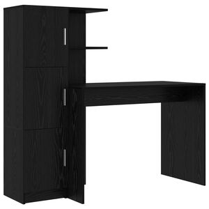 vidaXL Bureau Ch&ecirc;ne noir 133,5 x 50 x 124 cm 2 pc