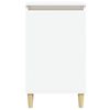 vidaXL Tables de chevet 2 pcs blanc 40x35x70 cm bois d'ing&eacute;nierie