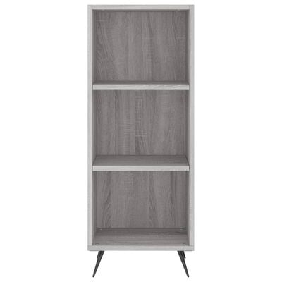 vidaXL Buffet haut Sonoma gris 34,5x34x180 cm Bois d'ingénierie