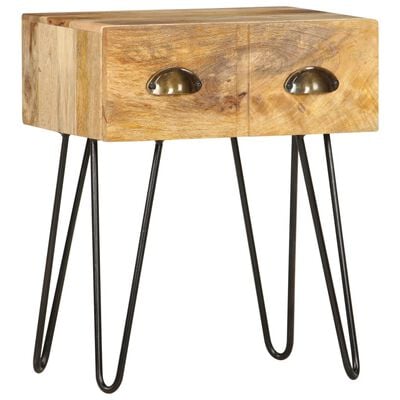 vidaXL Table de chevet 40 x 30 x 50 cm Bois de manguier massif