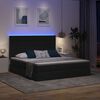 vidaXL Lit avec rangement et LED Noir 180 x 200 cm Polyester