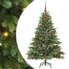 vidaXL Sapin de No&euml;l artificiel avec 150 LED Vert 120 cm PE et PVC