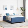 vidaXL Cadre de lit avec matelas Bleu 140 x 200 cm tissu