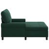 vidaXL Chaise longue avec coussin Vert fonc&eacute; 91 x 157 x 91 cm Velours