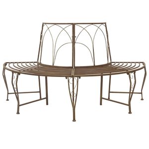 vidaXL Banc d'Arbre 4-Nombre de places 160 x 80 x 89 cm Acier