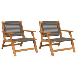 vidaXL Mobilier de jardin 2 pcs Gris 78 x 67 x 73cm