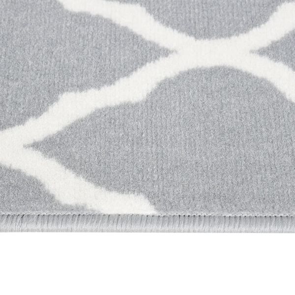 vidaXL Tapis BCF Gris et blanc 80x500 cm