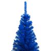 vidaXL Arbre de No&euml;l artificiel pr&eacute;-&eacute;clair&eacute; et boules bleu 180 cm PVC