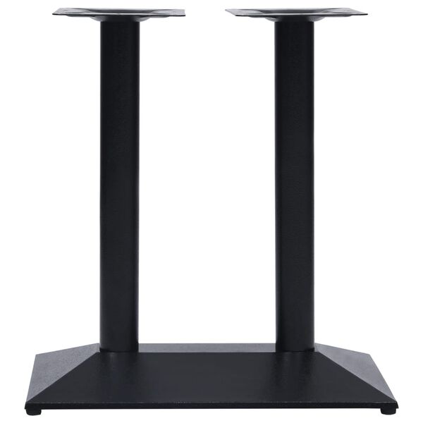 vidaXL Pied de table de bistro noir 70x40x72 cm fonte