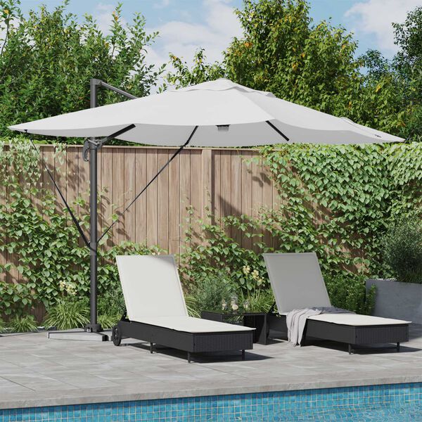 vidaXL Parasol Sable 351 x 250 x 253 cm Polyester et Aluminium