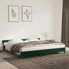 vidaXL Cadre de lit sans matelas vert fonc&eacute; 200x200 cm velours