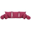 vidaXL Ensemble d'oreillers décoratifs lot de 7 Rose Tissu