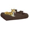 vidaXL Coussin avec oreillers pour chien Marron 89x75x19 cm Tissu