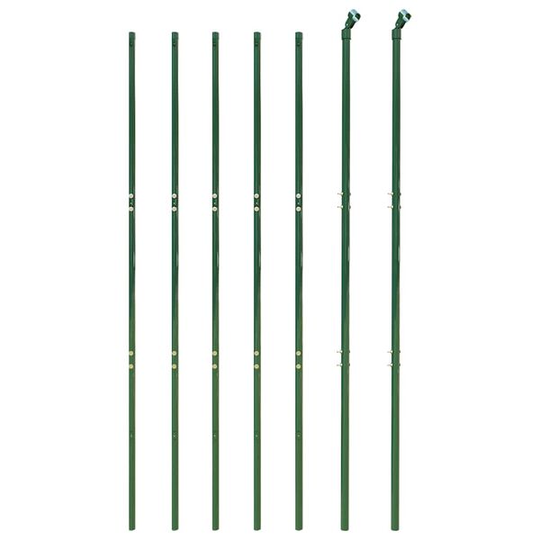 vidaXL Cl&ocirc;ture en treillis m&eacute;tallique vert 2x10 m acier galvanis&eacute;
