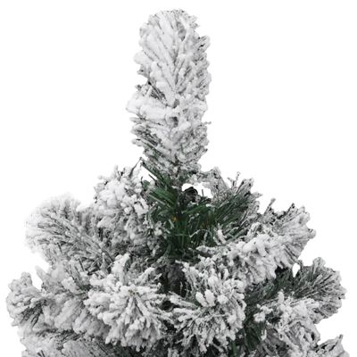 vidaXL Sapin de Noël artificiel à charnières avec neige floquée 120 cm