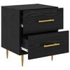 vidaXL Cabinet de chevet 2 pcs Ch&ecirc;ne noir 40 x 35 x 47,5 cm