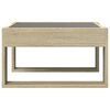 vidaXL Table basse avec LED infini ch&ecirc;ne sonoma 50x53x30 cm