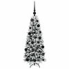 vidaXL Sapin de No&euml;l artificiel avec 150 LED avec support Blanc 120 cm