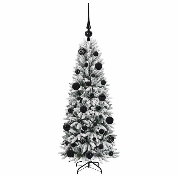 vidaXL Sapin de No&euml;l artificiel avec 150 LED avec support Blanc 120 cm
