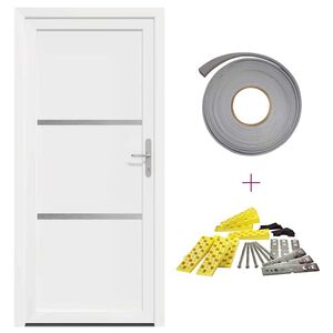 vidaXL Porte Frontale Blanc 88 x 200 cm PVC