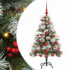 vidaXL Sapin de No&euml;l artificiel Vert et blanc 120 cm