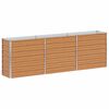 vidaXL Lit surélevé de jardin 240x40x77 cm Acier galvanisé Argenté