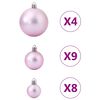 vidaXL Boules de No&euml;l 98 pcs rose &Oslash;3/4/6 cm