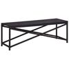 vidaXL Banc de jardin 120 cm R&eacute;sine tress&eacute;e Noir