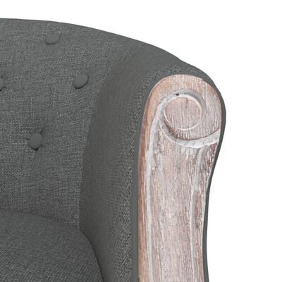 vidaXL Chaise à manger Gris foncé Tissu