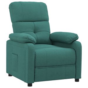 vidaXL Fauteuil inclinable Vert fonc&eacute; Tissu