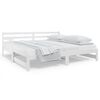 vidaXL Lit coulissant sans matelas blanc 2x(90x190) cm