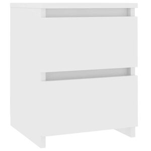 vidaXL Table de chevet Blanc 30 x 30 x 40 cm Bois d'ing&eacute;nierie