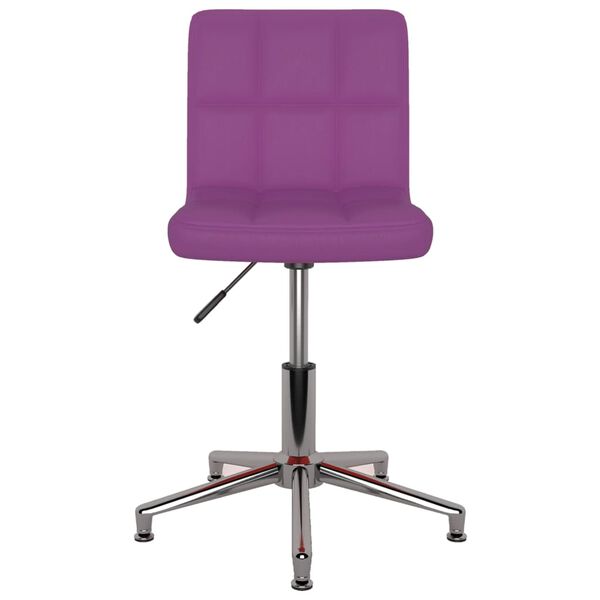 vidaXL Chaises &agrave; manger pivotantes lot de 2 violet similicuir