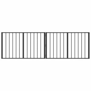 vidaXL Porte pour chien 2 pc Noir 100 x 60 cm Acier galvanis&eacute;