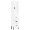 vidaXL Buffet haut Blanc 34,5x34x180 cm Bois d'ing&eacute;nierie