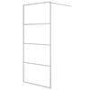 vidaXL Paroi de douche Argent&eacute; 90x195 cm Verre ESG transparent
