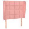 vidaXL T&ecirc;te de lit avec oreilles Rose 93x23x118/128 cm Velours