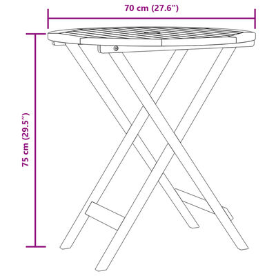 vidaXL Ensemble de bistro 3 pcs gris polypropylène et bois massif