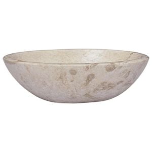 vidaXL Lavabo Cr&egrave;me 53x40x15 cm Marbre