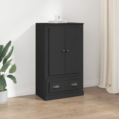 vidaXL Buffet haut noir 60x35,5x103,5 cm bois d'ingénierie