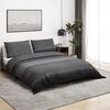 vidaXL Ensemble de housse de couette gris fonc&eacute; 155x220 cm Coton