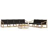 vidaXL Ensemble de canap&eacute;s d'ext&eacute;rieur 8 pcs Blanc et noir