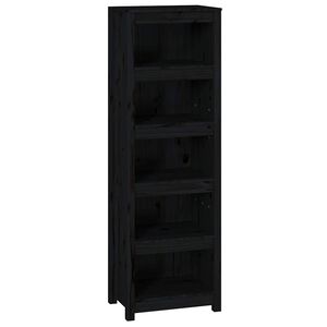 vidaXL Biblioth&egrave;que Noir 50x35x154 cm Bois de pin massif