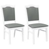 vidaXL Chaises de salle &agrave; manger avec coussins 2 pcs blanc