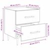 vidaXL Cabinet de chevet 2 pcs Ch&ecirc;ne artisanal 40 x 35 x 47,5 cm