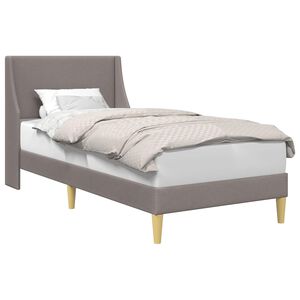 vidaXL Cadre de lit avec t&ecirc;te de lit Taupe 90 x 200 cm tissu