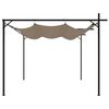 vidaXL Pergola avec toit rétractable taupe 295x292x230 cm